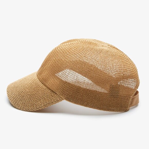 New Wyeth Paula Mesh Breathable Adjustable Packable UPF 50+ Camel Hat O/S NWT main image 12